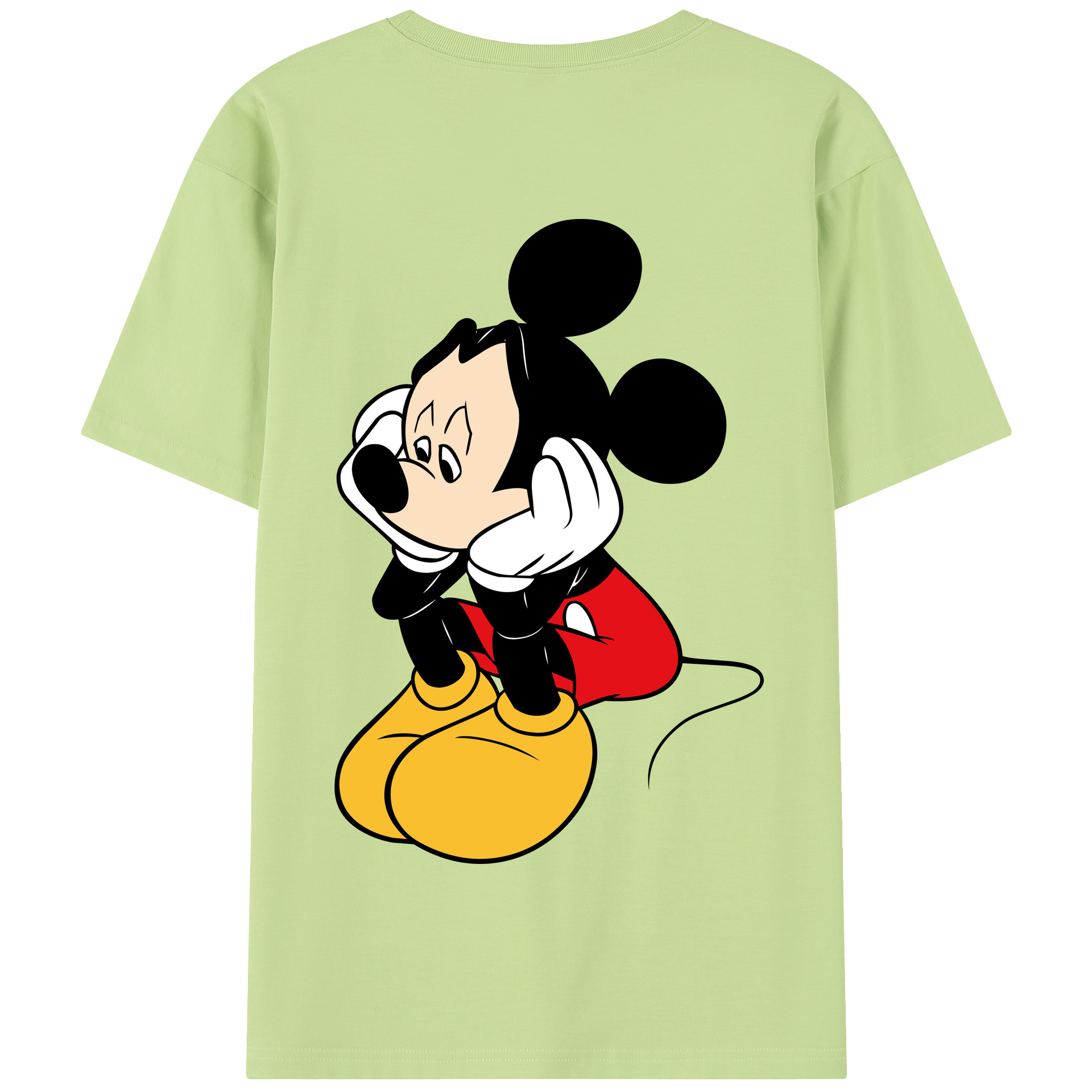 （画像用） ミッキーマウス Mickey Mouse 綿100％半袖Tシャツ（背面プリント）